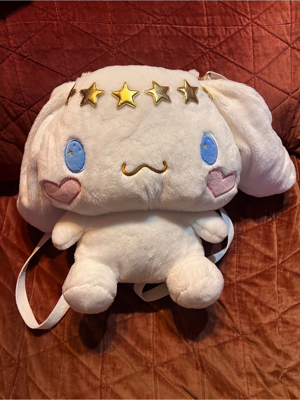 Plush Star Crown White Bunny Backpack - Kids Accessories